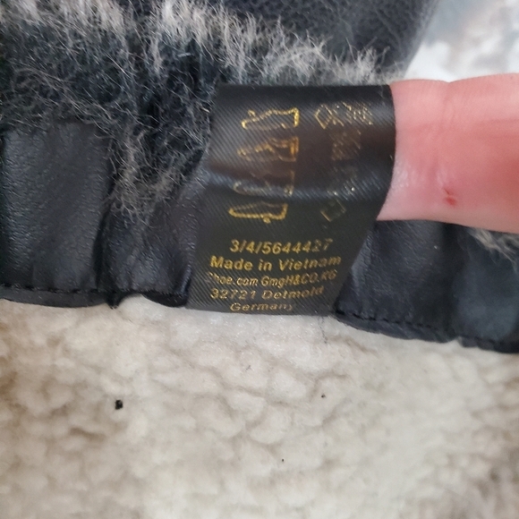 s.Oliver  Winter Tall Leather Boots Lined Faux Fur Black Size 38 - Picture 15 of 16